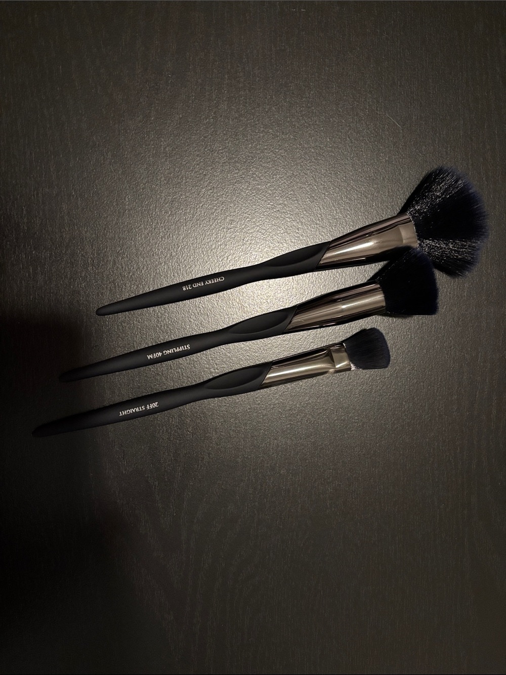 F.A.R.A.H 3-Piece Black Makeup Brush Set